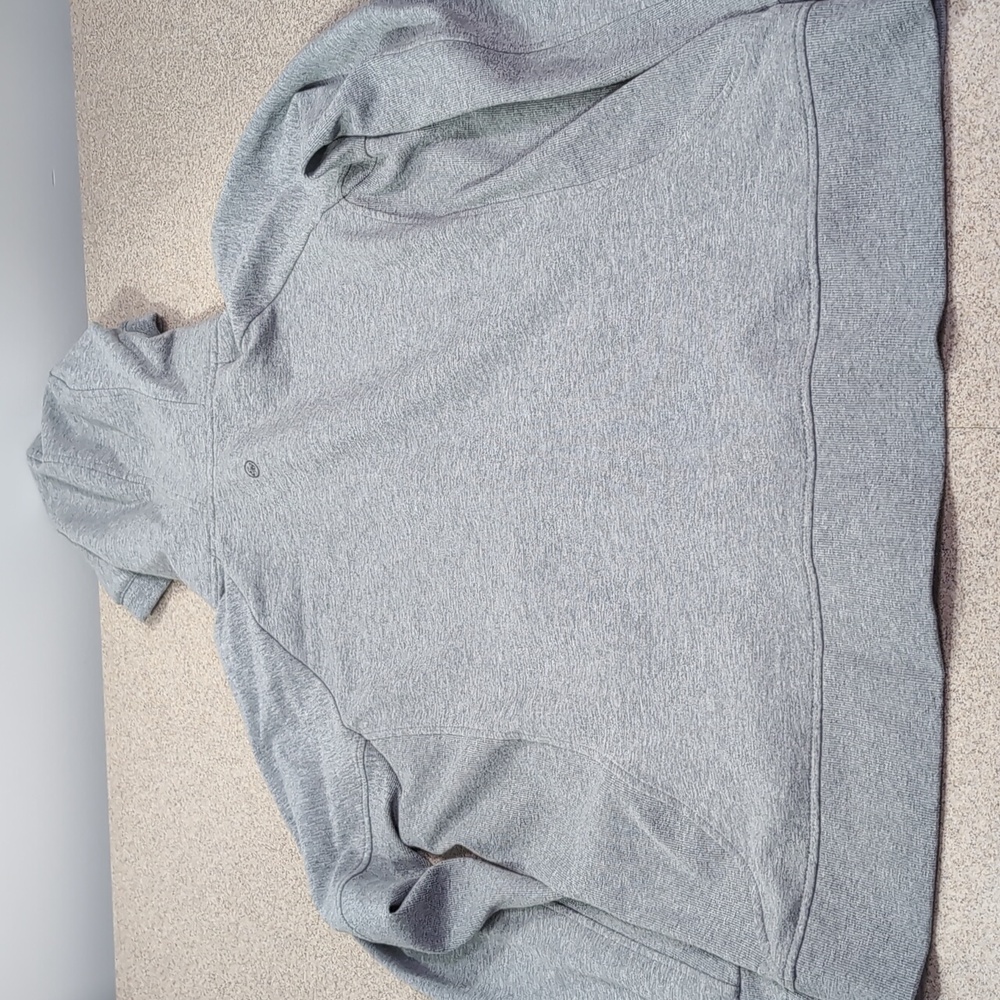 Eddie Bauer full zip hoodie sweatshirt jacket, gray, women's XL, thumb holes - Picture 9 of 14
